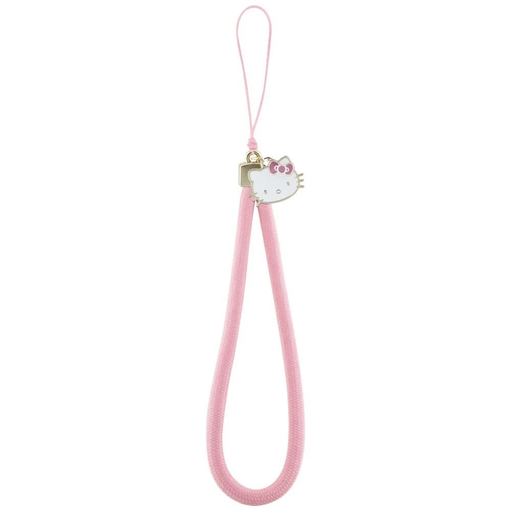 Hello Kitty Nylon Cord Kitty Head Phone Charm - Pink_0