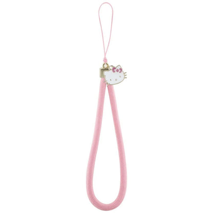 Hello Kitty Nylon Cord Kitty Head Phone Charm - Pink_0