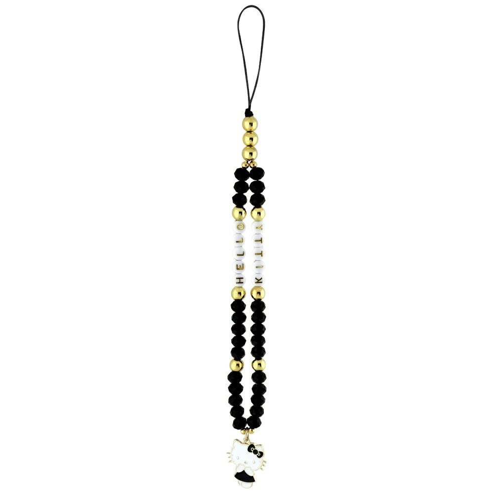 Hello Kitty Pearls and Beads Kitty Charm Phone Charm - Black_0