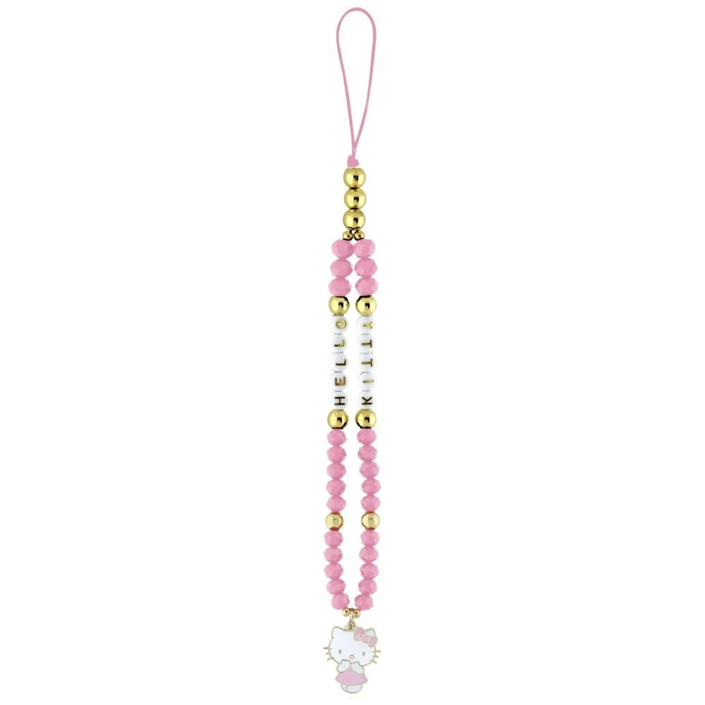 Hello Kitty Pearls and Beads Kitty Charm Phone Charm - Pink_0