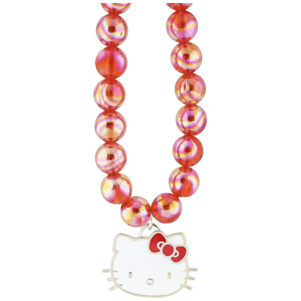 Hello Kitty Pearls Kitty Head Phone Charm - Red_1