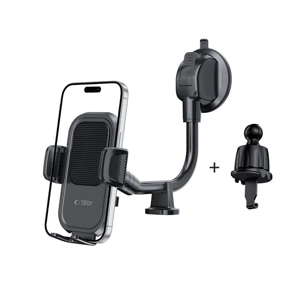 Tech-Protect V8 Car Holder for Dashboard, Windshield or Air Vent Mount - Black_1