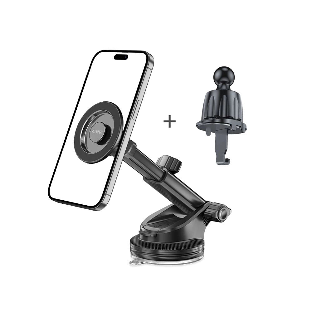Tech-Protect N58 Magnetic MagSafe Car Holder for Cockpit, Windshield or Air Vent Mount - Black_1