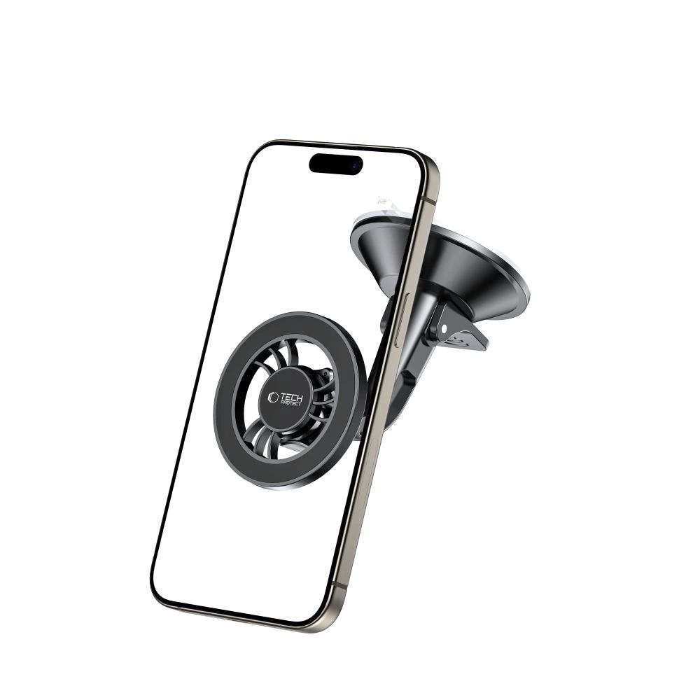 Tech-Protect N56 Magnetic MagSafe Car Holder for Cockpit, Windshield Mount - Black_0