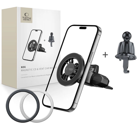 Tech-Protect N56 Magnetic MafSafe Car Holder CD Slot Mount - Black_0