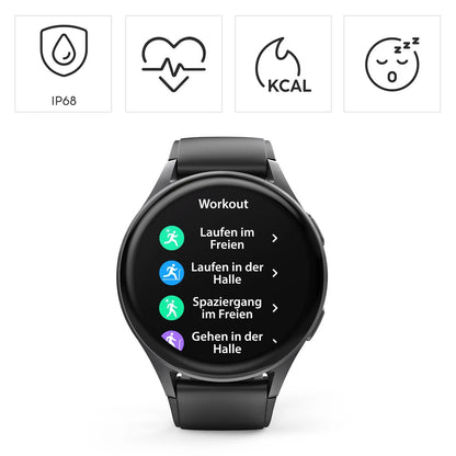 Hama 8900 GPS AMOLED Smartwatch 1.43" with Silicone Strap - Black_2