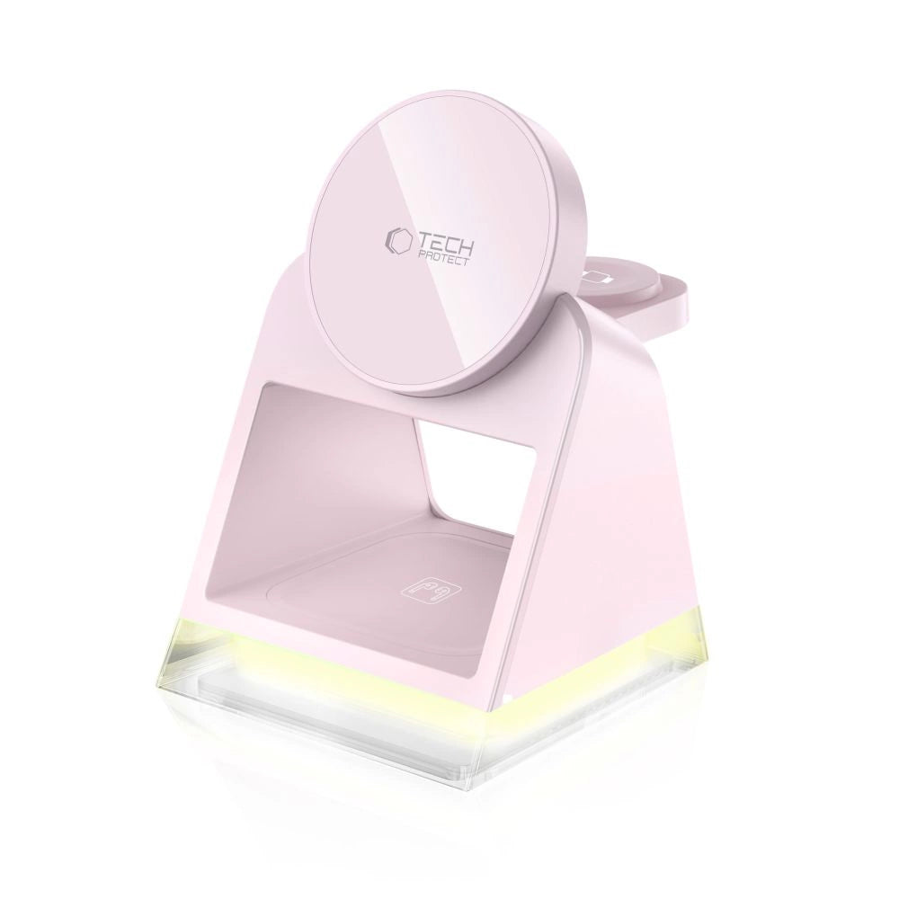 Tech-Protect QI15W-A43 3in1 MagSafe Inductive Charger - Pink_2