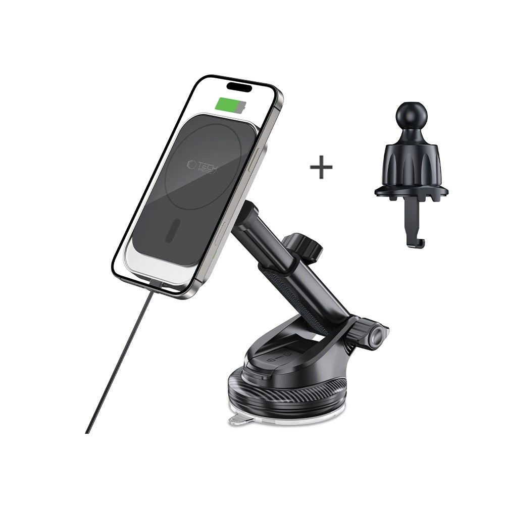 Tech-Protect MM15W-V9 Car Holder with MagSafe for Dashboard and Air Vent 15W - Black_1