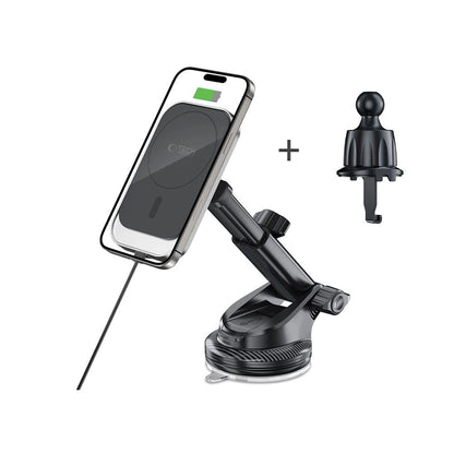 Tech-Protect MM15W-V9 Car Holder with MagSafe for Dashboard and Air Vent 15W - Black_1