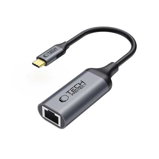 Tech-Protect UltraBoost USB-C to Ethernet RJ45 1000Mbps Adapter - Black_0