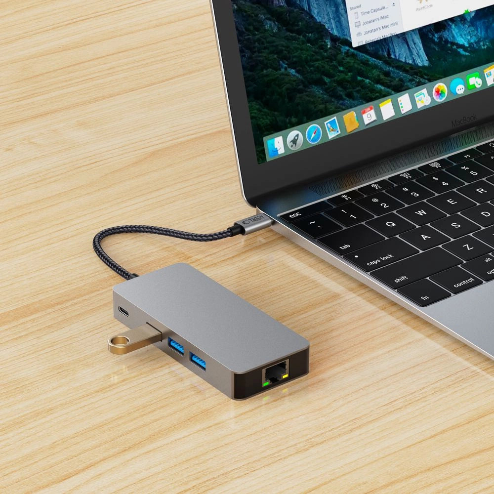 Tech-Protect HB05 HUB 9in1 USB-C + USB2.0 + USB3.0 + HDMI 4K 60HZ + SD / TF + PD100W + RJ45 adapter - gray_6