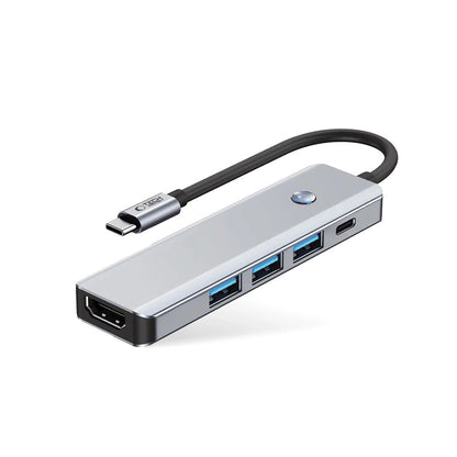 Tech-Protect HB01 HUB Adapter 5in1 USB-C + USB3.0 + HDMI 4K 60Hz + PD100W - gray_1