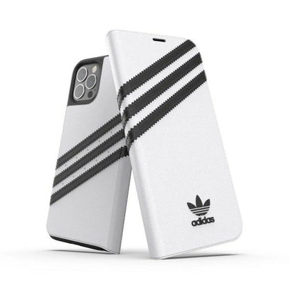 Adidas OR Booklet Case PU for iPhone 12 / 12 Pro 6.1&quot; - white and black_0