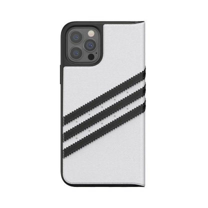 Adidas OR Booklet Case PU for iPhone 12 / 12 Pro 6.1&quot; - white and black_2