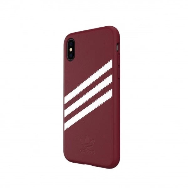 Adidas OR Molded PU Suede case for iPhone X / XS - burgundy_1