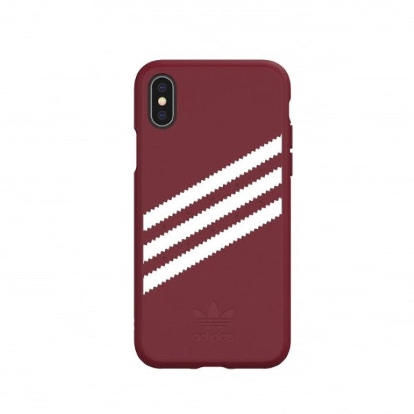 Adidas OR Molded PU Suede case for iPhone X / XS - burgundy_2