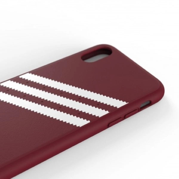 Adidas OR Molded PU Suede case for iPhone X / XS - burgundy_5