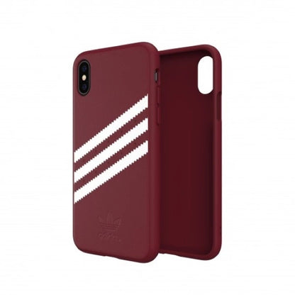 Adidas OR Molded PU Suede case for iPhone X / XS - burgundy_6