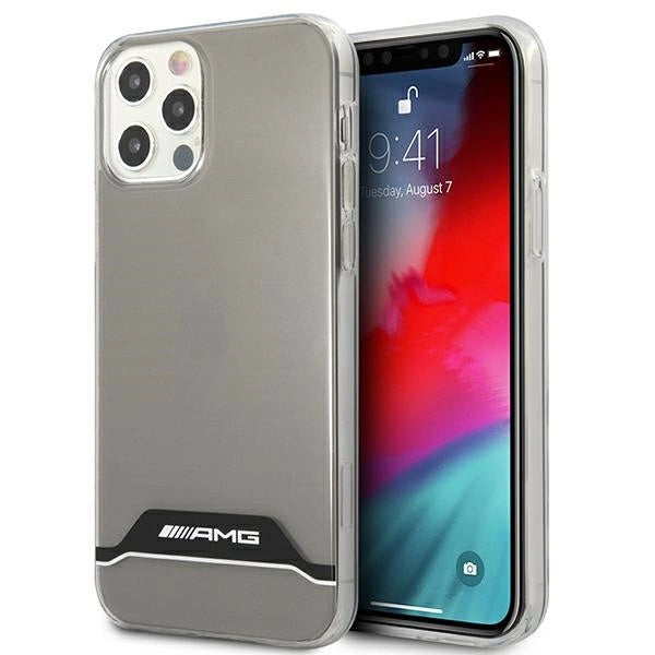 AMG Electroplate Black&amp;White Case for iPhone 12 / 12 Pro - Transparent_0