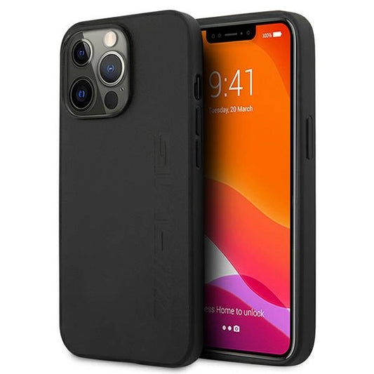 AMG Leather Hot Stamped Case for iPhone 13 Pro / 13 6.1" - Black_0