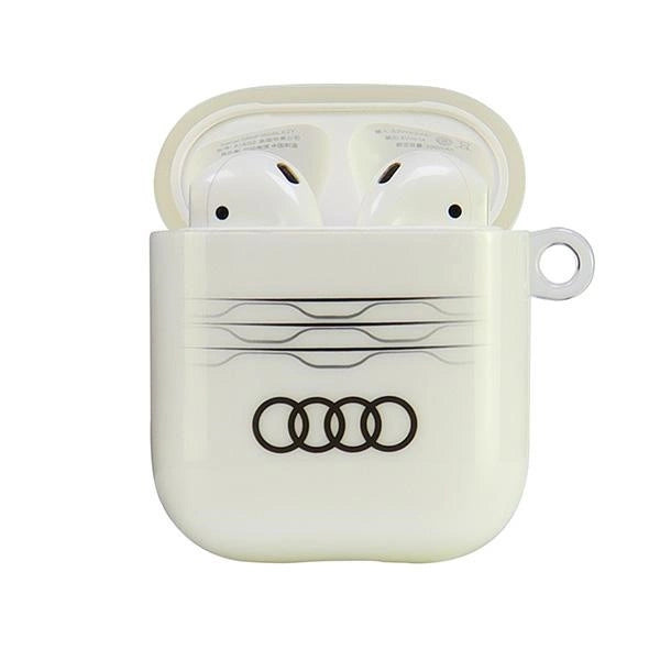 Audi IML Geometric Pattern Case for AirPods 1 / 2 - White_1
