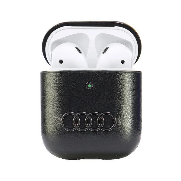 Audi Leather Big Logo Case for AirPods 1 / 2 - Black_1