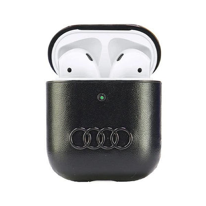 Audi Leather Big Logo Case for AirPods 1 / 2 - Black_1