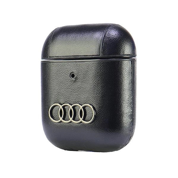 Audi Leather Big Logo Case for AirPods 1 / 2 - Black_2