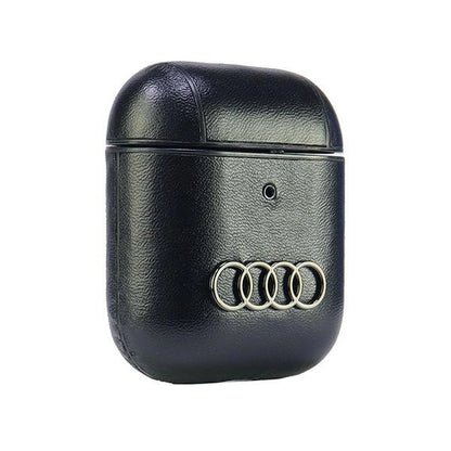 Audi Leather Big Logo Case for AirPods 1 / 2 - Black_3