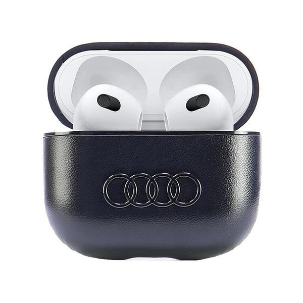Audi Leather Big Logo Case for AirPods 3 - Black_3
