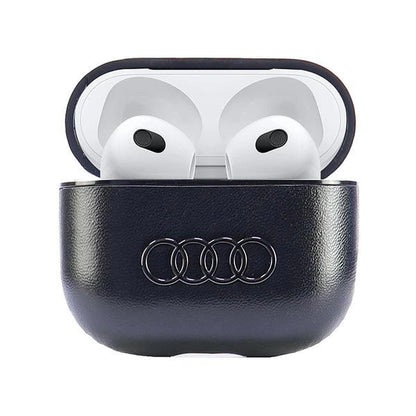 Audi Leather Big Logo Case for AirPods 3 - Black_3