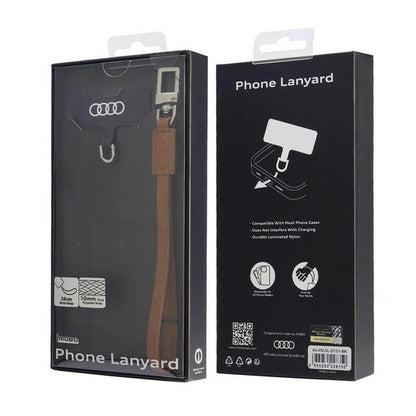 Audi Crossbody Leather Universal Lanyard 28cm x 10mm - Brown_2