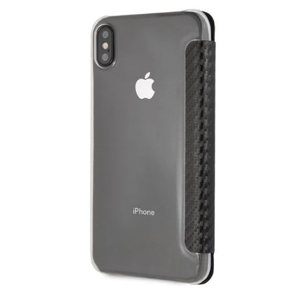BMW Carbon Tricolor Stripe iPhone XS Max Case - Black_4