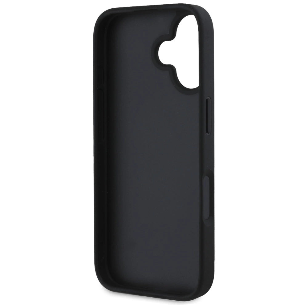 Guess Grained Big 4G Logo Small Classic Logo case for iPhone 16 - black_6