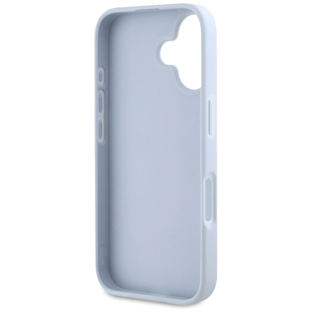 Guess Grained Big 4G Logo Small Classic Logo case for iPhone 16 - blue_6