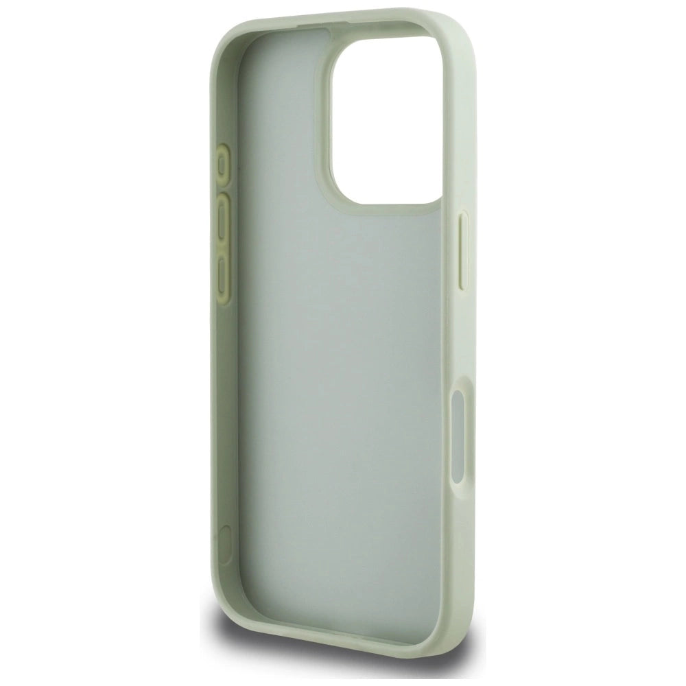 Guess Grained Big 4G Logo Small Classic Logo case for iPhone 16 Pro - green_6