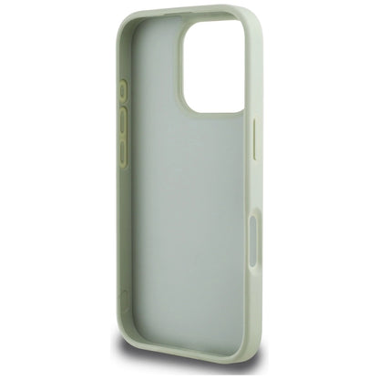 Guess Grained Big 4G Logo Small Classic Logo case for iPhone 16 Pro - green_6