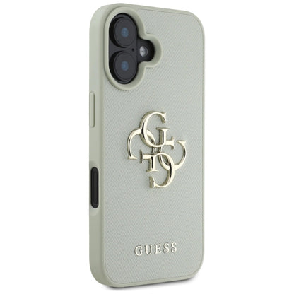 Guess Grained Big 4G Logo Small Classic Logo case for iPhone 16 - green_3