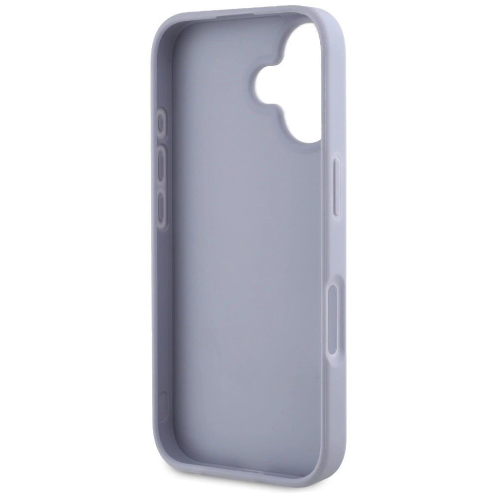 Guess Hot Stamp 4G Pattern Triangle Metal Logo iPhone 16 Case - Purple_6