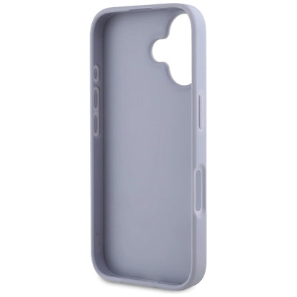 Guess Hot Stamp 4G Pattern Triangle Metal Logo iPhone 16 Case - Purple_6