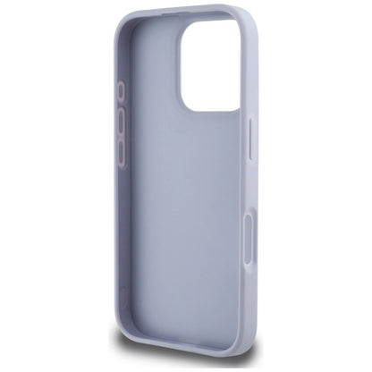 Guess Hot Stamp 4G Pattern Triangle Metal Logo iPhone 16 Pro Max Case - Purple_6