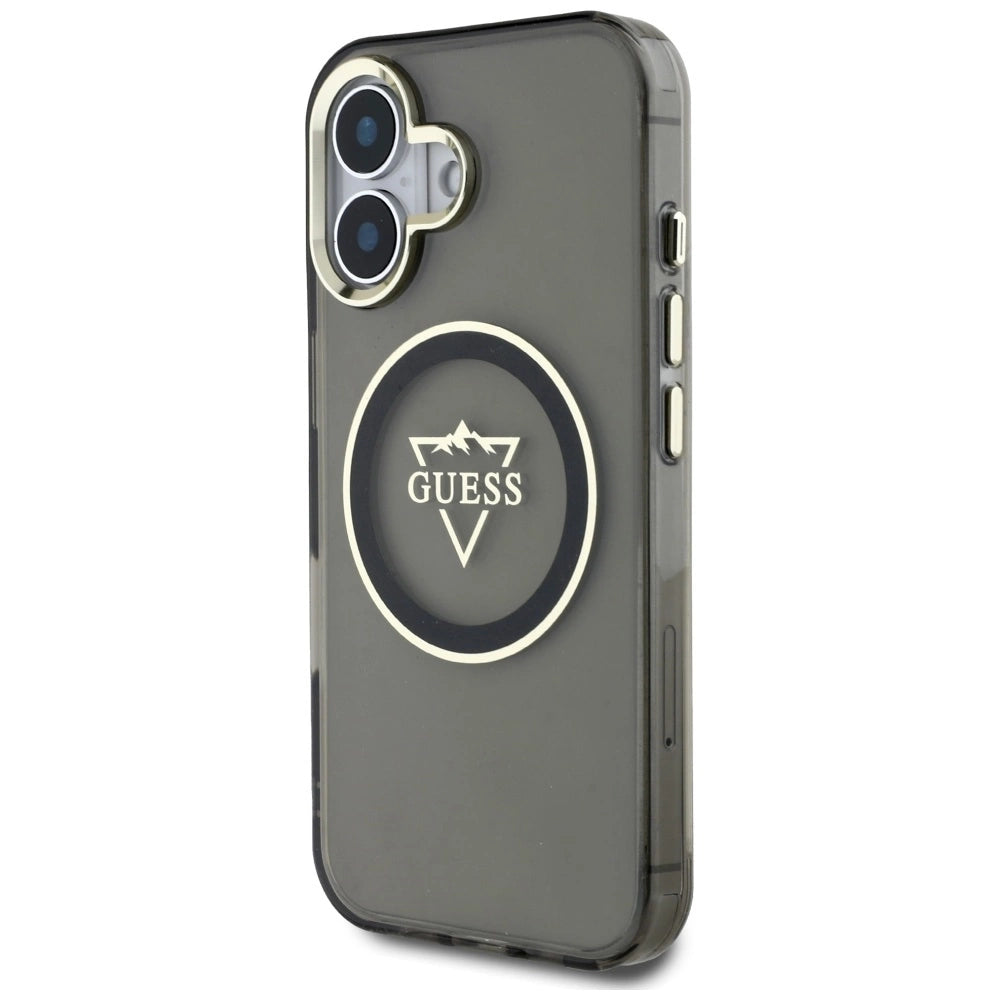 Guess IML Metal Mountain Logo MagSafe case for iPhone 16 - black_1