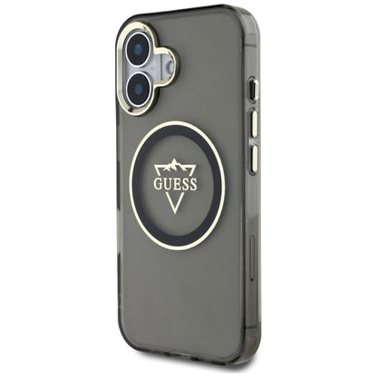 Guess IML Metal Mountain Logo MagSafe case for iPhone 16 - black_1