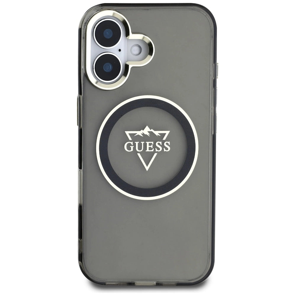 Guess IML Metal Mountain Logo MagSafe case for iPhone 16 - black_2
