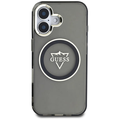 Guess IML Metal Mountain Logo MagSafe case for iPhone 16 - black_2