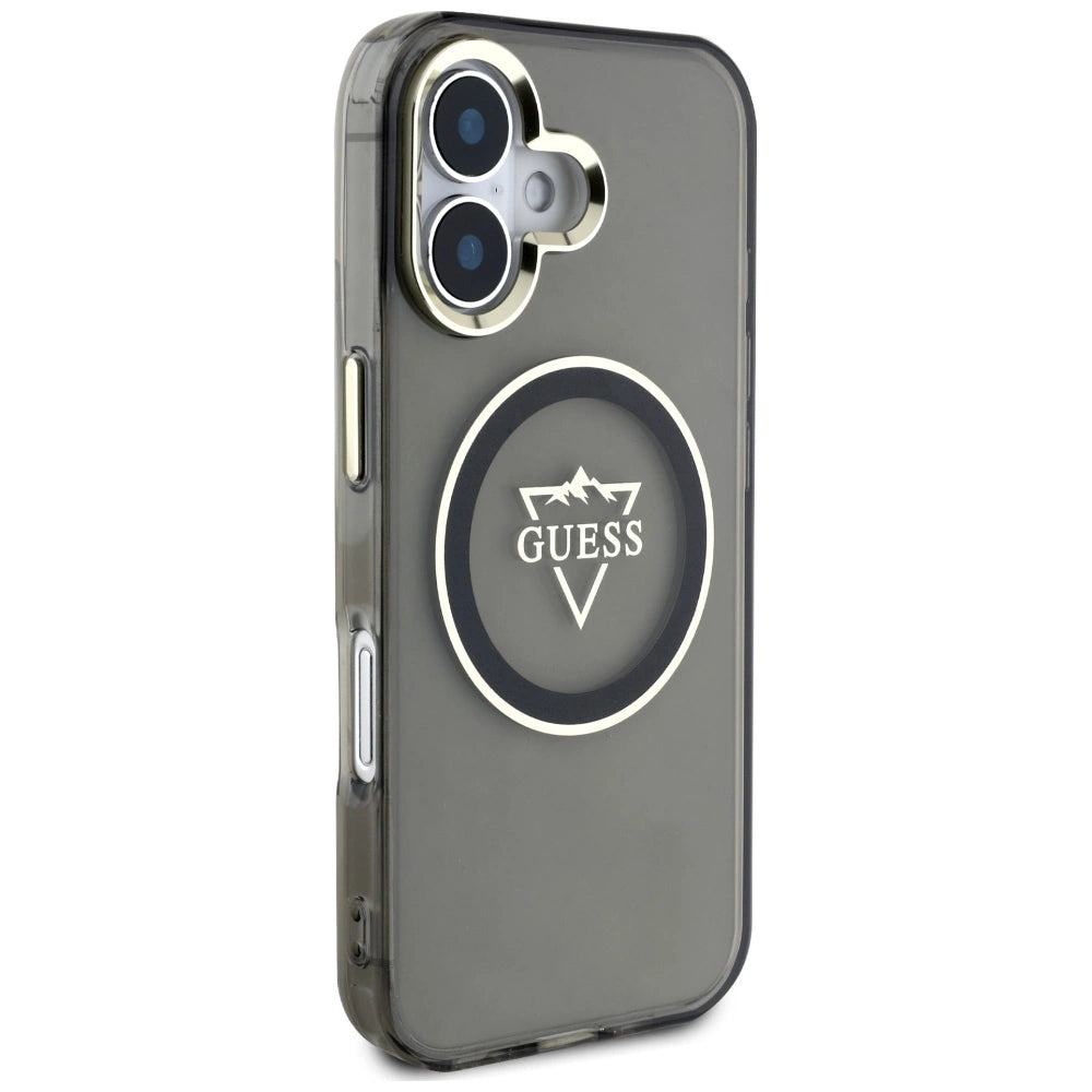 Guess IML Metal Mountain Logo MagSafe case for iPhone 16 - black_3