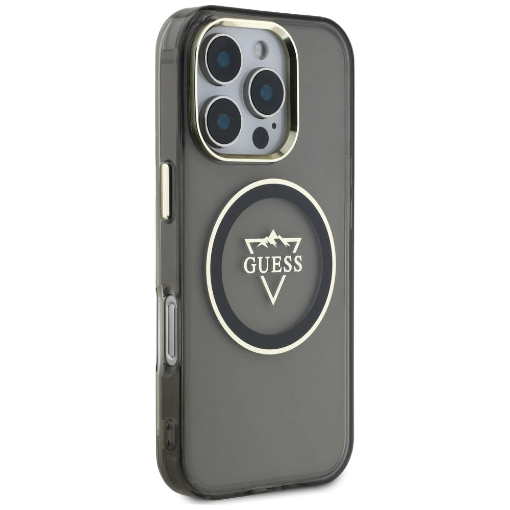 Guess IML Metal Mountain Logo MagSafe iPhone 16 Pro Case - Black_3