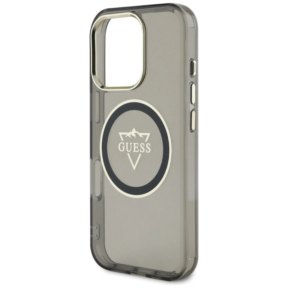 Guess IML Metal Mountain Logo MagSafe iPhone 16 Pro Case - Black_5
