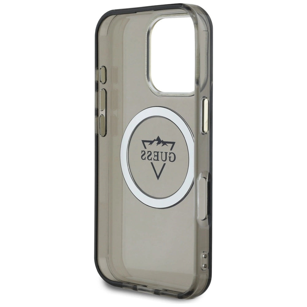 Guess IML Metal Mountain Logo MagSafe iPhone 16 Pro Case - Black_6