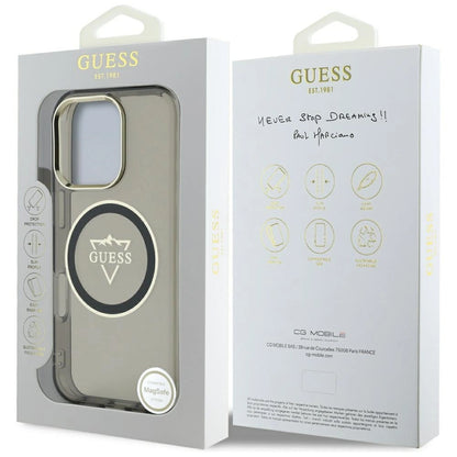 Guess IML Metal Mountain Logo MagSafe iPhone 16 Pro Max Case - Black_7